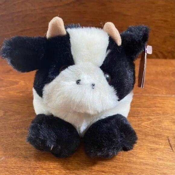 SWIBCO Puffkins Vintage 1990s "Meadow" Cow Plush - Picture 1 of 4